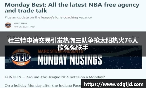杜兰特申请交易引发热潮三队争抢太阳热火76人欲强强联手
